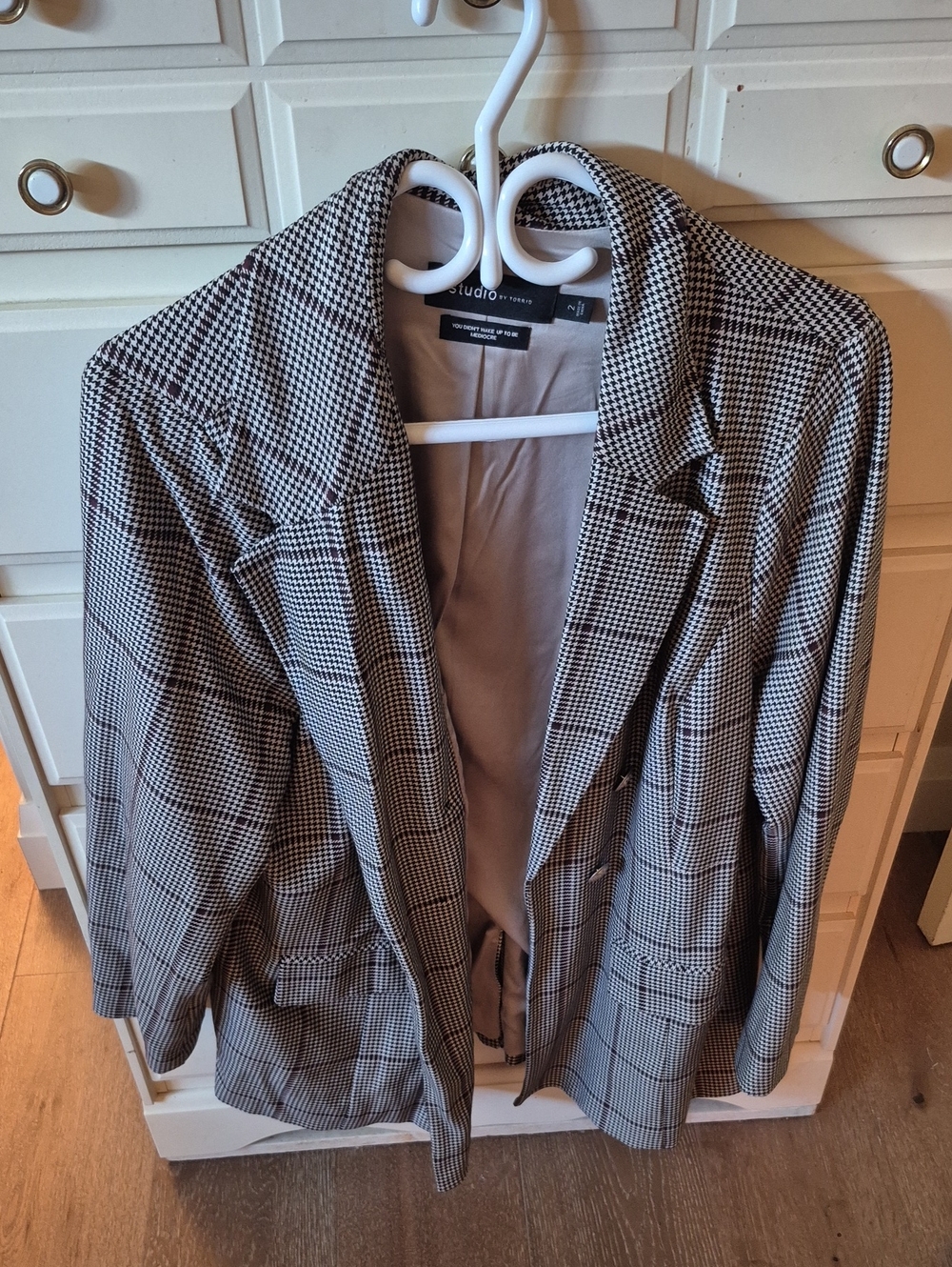 torrid Houndstooth Double-Breasted Blazer